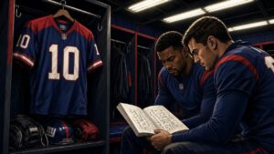 Giants QB options Jaxson Dart comic